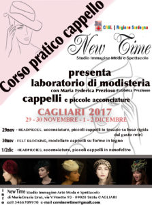 Cagliari novembre 2017 corsi di modisteria laboratorio pratico realizzazione cappelli