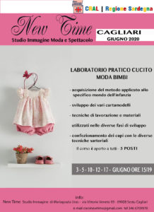 corsi cucito Cagliari realizzazioni sartoriali abbigliamento moda bimbi ripartenza fase2 Sardegna